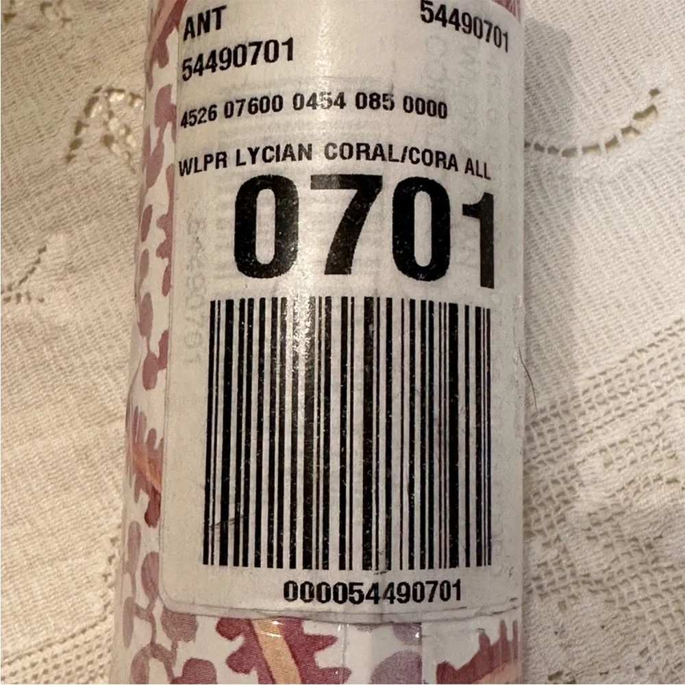 Single roll Anthropologie Lycian Wallpaper Mauve Purple White Boho Print 3 total